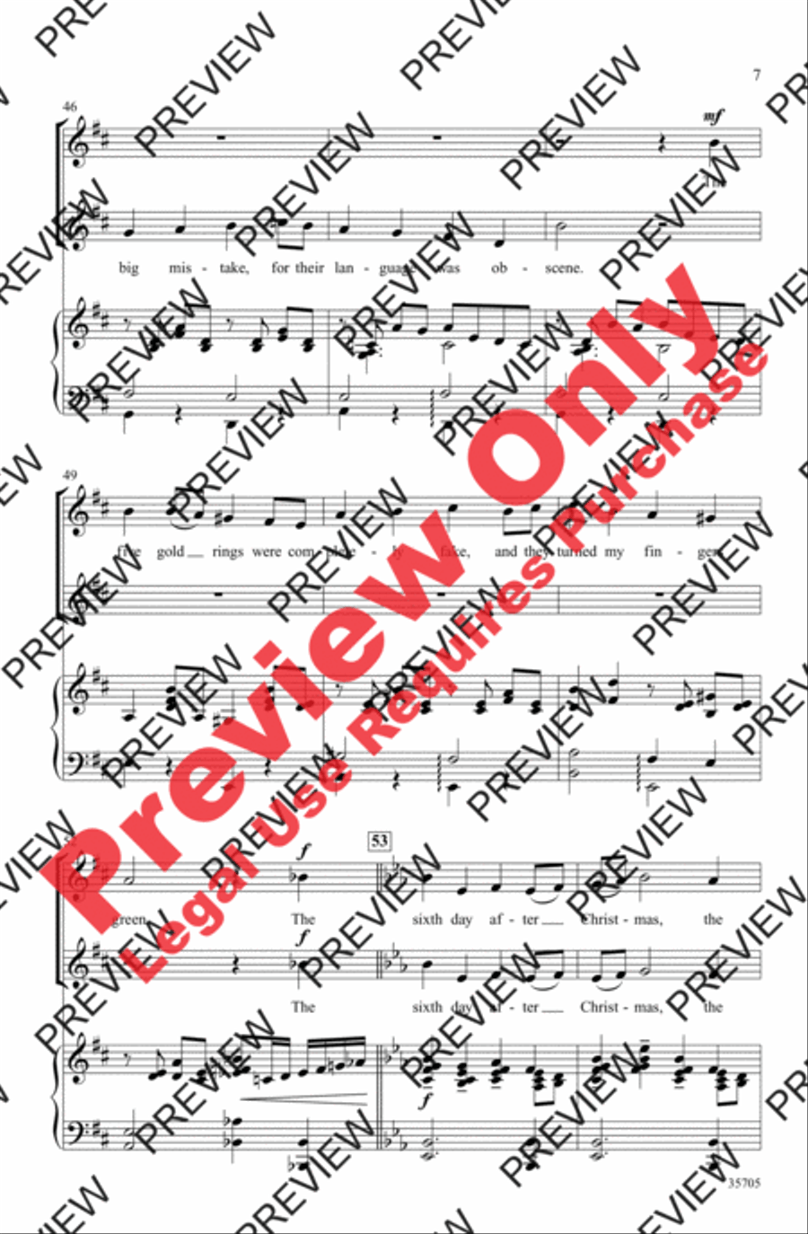 The Twelve Days After Christmas 2-Part scores gallery preview page 7
