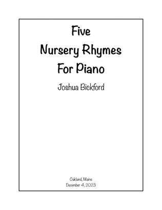 Book cover for Five Nursery Rhymes for Piano