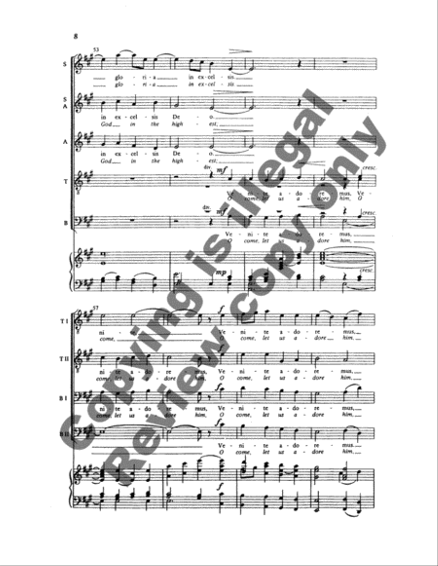 Gaudete: 6. Adeste Fideles 4-Part scores gallery preview page 12