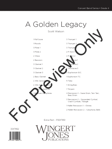 A Golden Legacy - Full Score