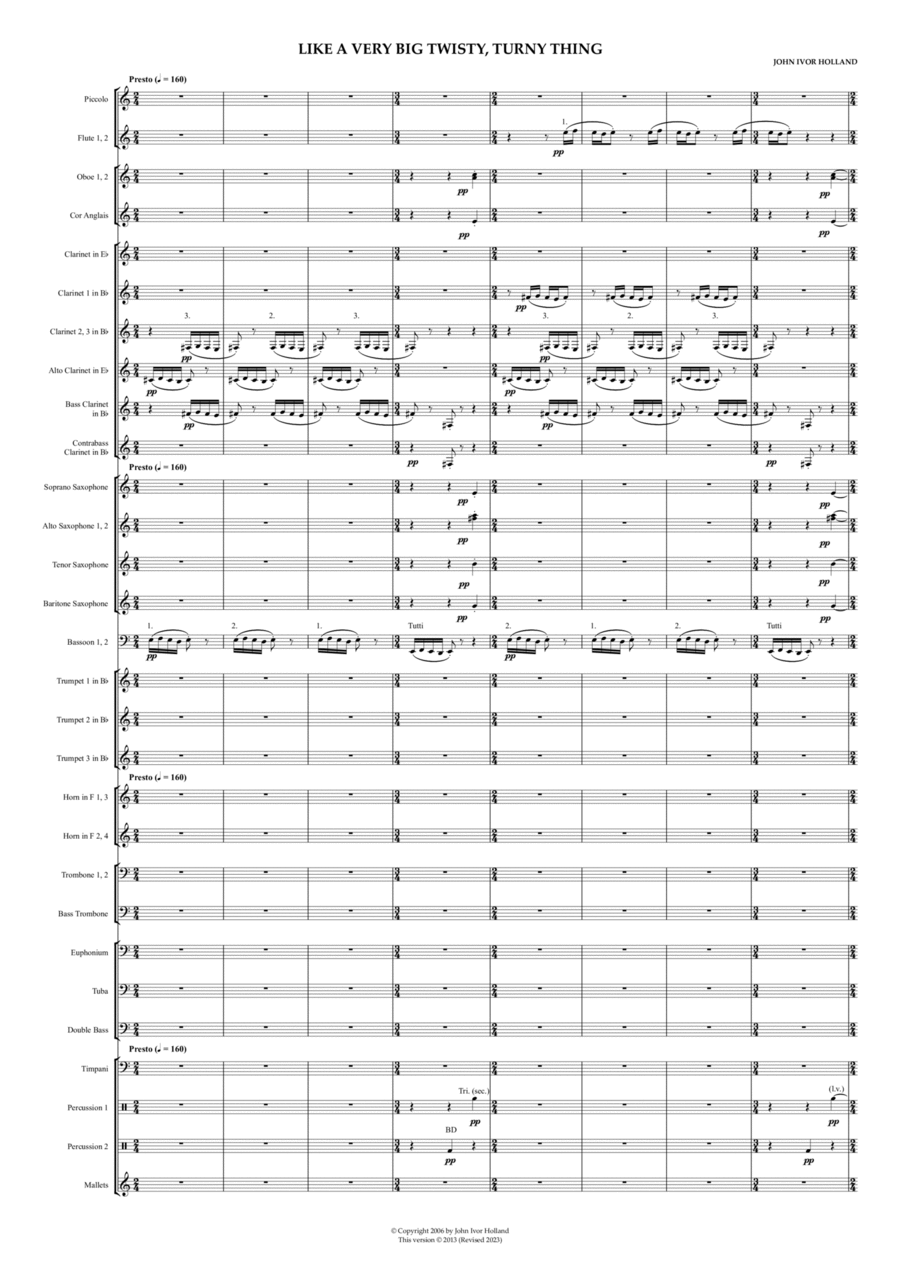 like a very big twisty, turny thing Concert Band scores gallery preview page 1