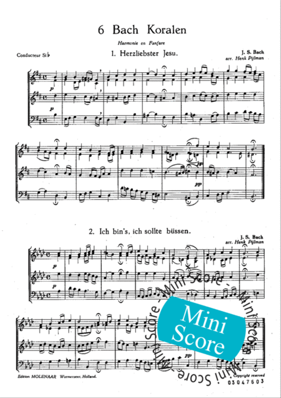 6 Bach Koralen Concert Band scores gallery preview page 5