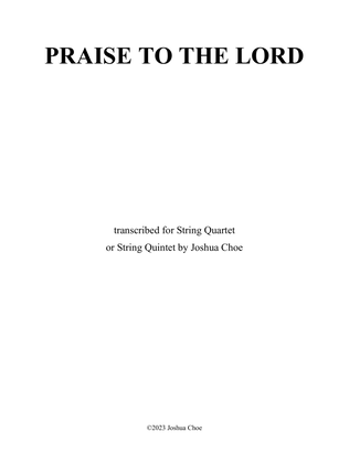 Book cover for Praise to the Lord (Version for String Quartet or Quintet)