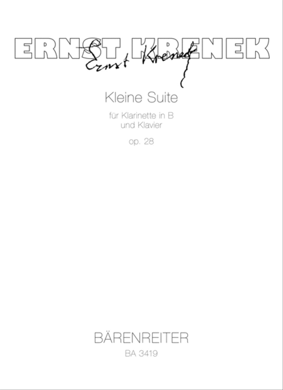 Little Suite for Clarinet and Piano op. 28 Clarinet Solo scores gallery preview page 1