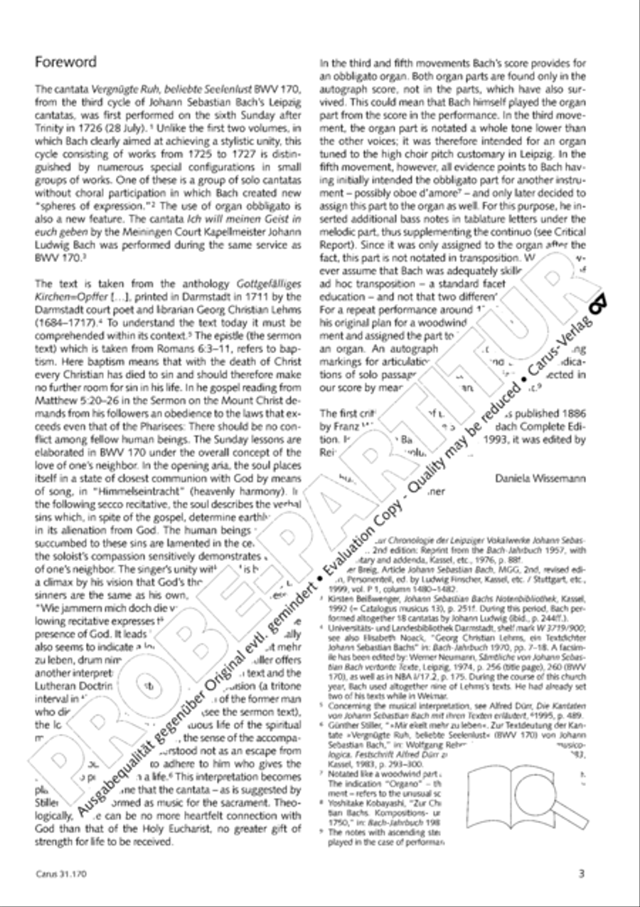 O blessed rest, o welcome heart's delight (Vergnugte Ruh, beliebte Seelenlust) Orchestra scores gallery preview page 4