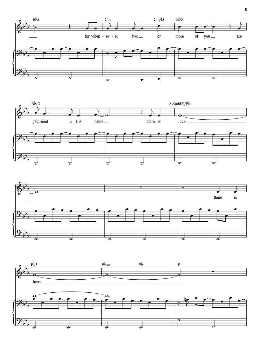 Wedding Song (There Is Love) Piano, Vocal scores gallery preview page 3