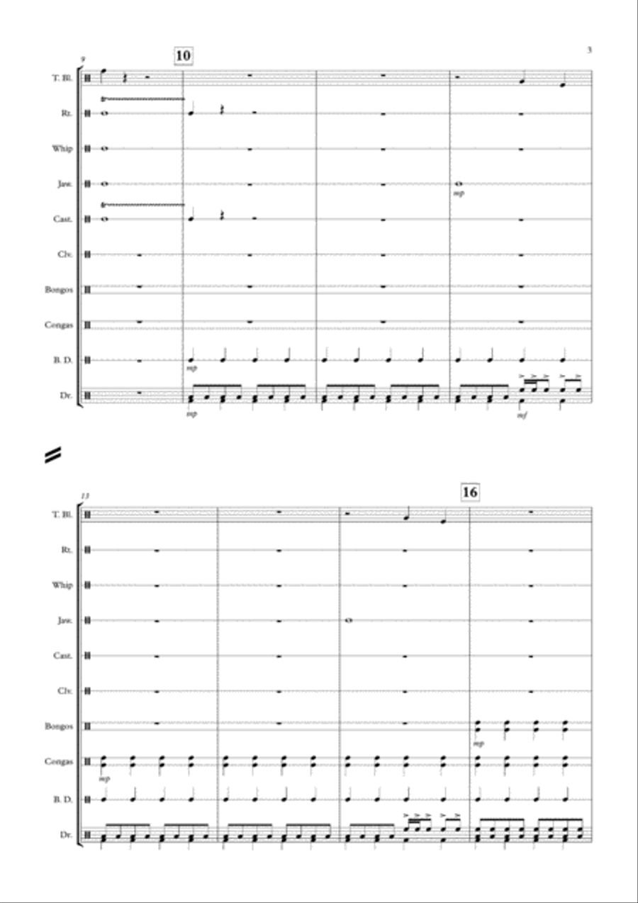 Rockosaurus Percussion Ensemble scores gallery preview page 3