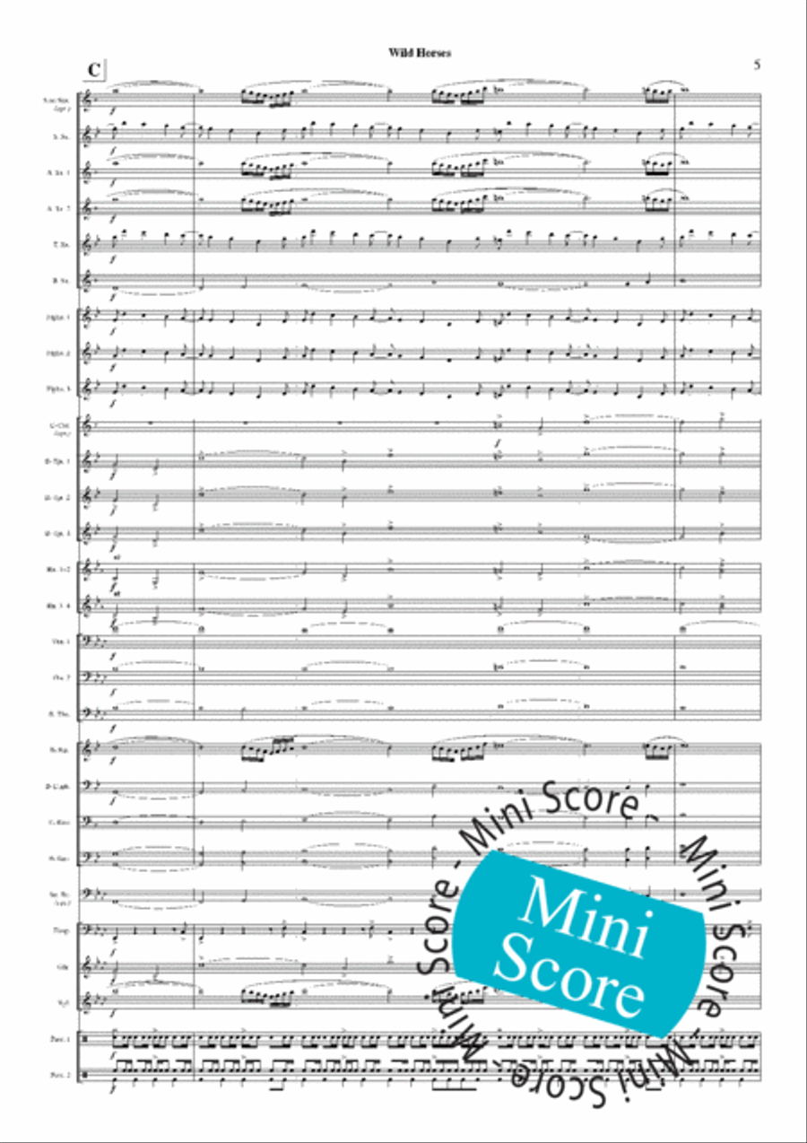 Wild Horses Fanfare Band scores gallery preview page 11