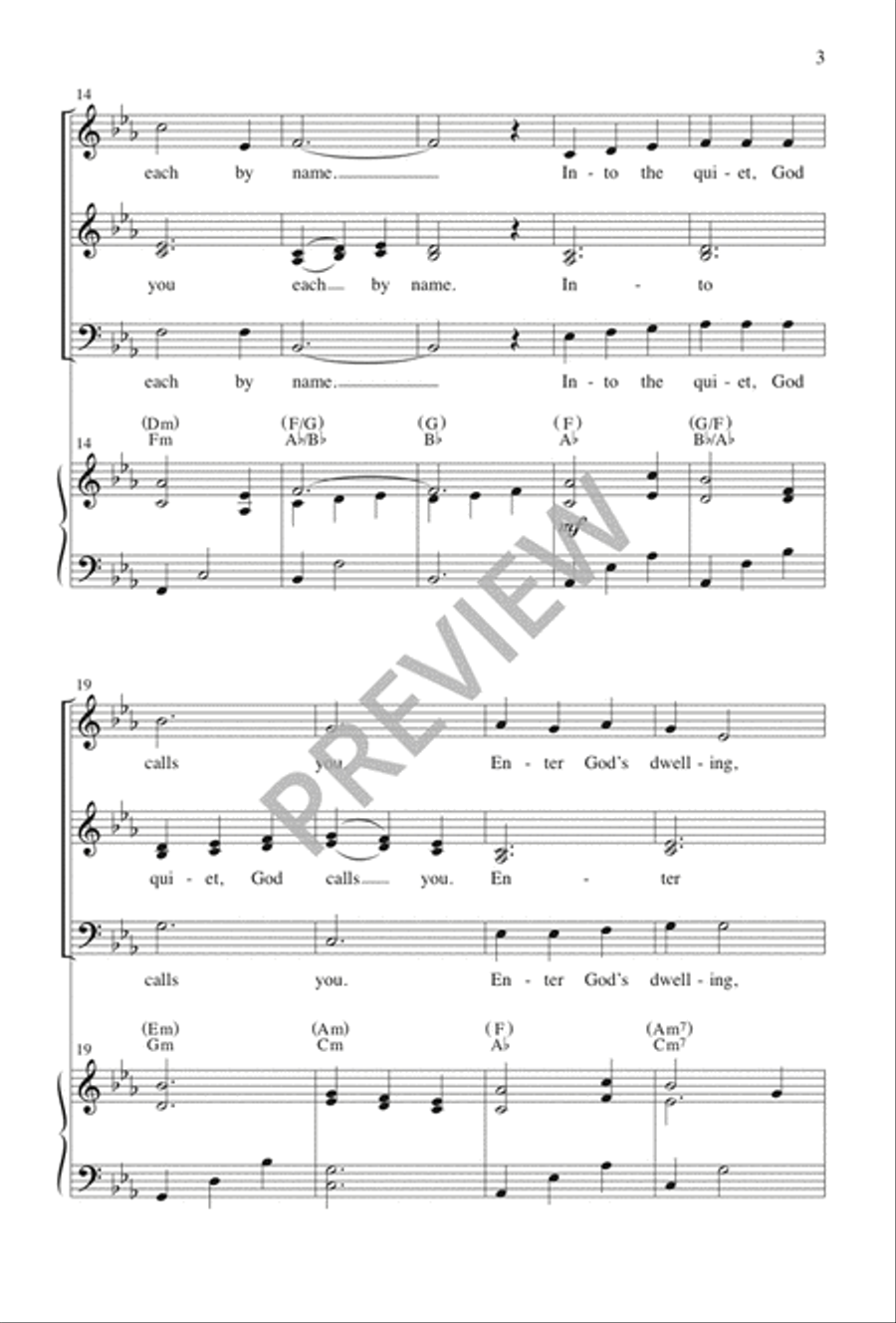 Into the Quiet 4-Part scores gallery preview page 3