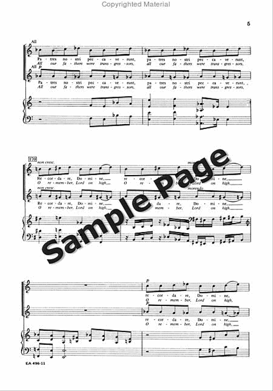 O Remember Lord 4-Part scores gallery preview page 6