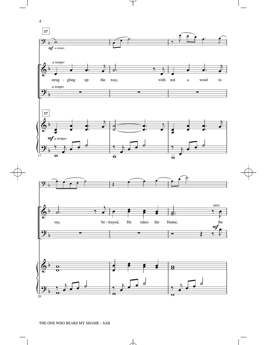 The One Who Bears My Shame 3-Part scores gallery preview page 3