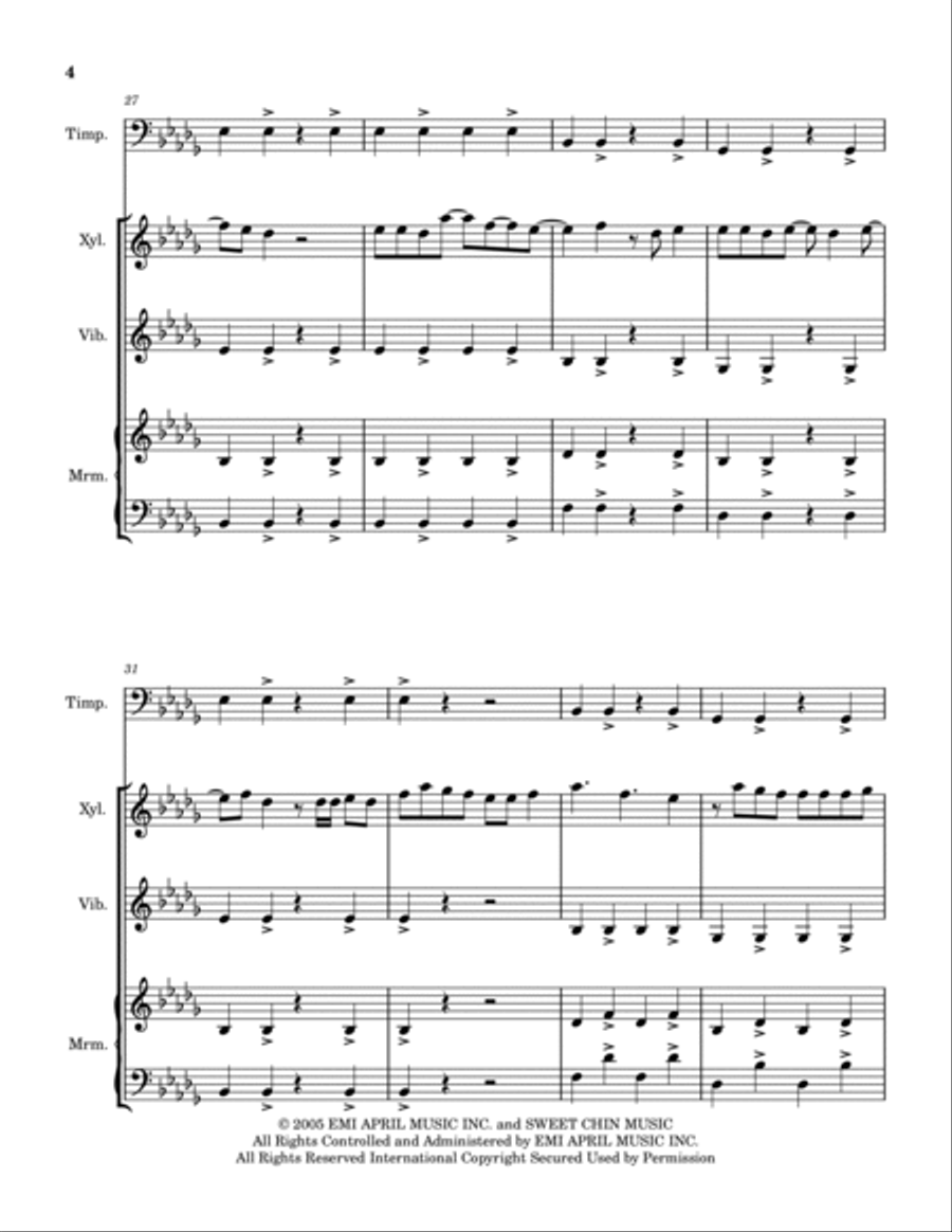 I Write Sins Not Tragedies Percussion Ensemble scores gallery preview page 4