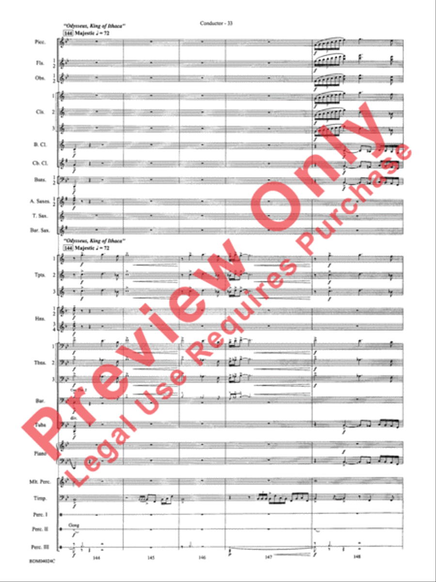 Ithaca (from The Odyssey (Symphony No. 2)) Concert Band scores gallery preview page 37