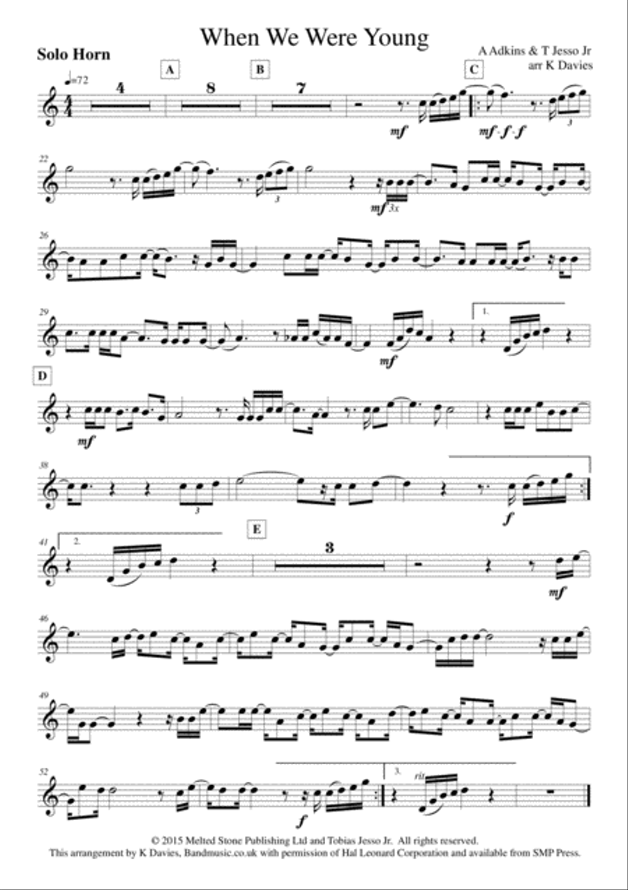 When We Were Young Small Ensemble scores gallery preview page 5