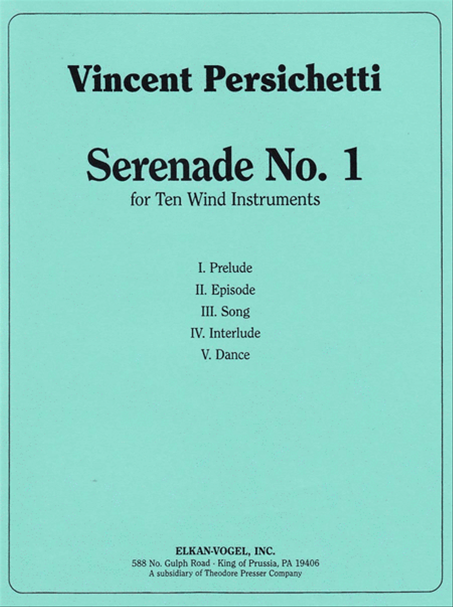 Serenade No. 1 Chamber Music scores gallery preview page 1