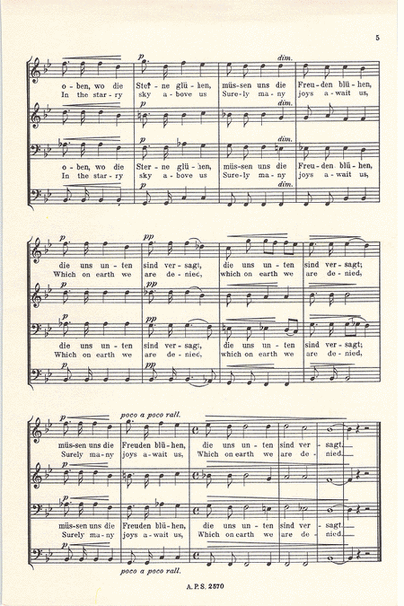 Drei Lieder Fur Vierstimmigen Mannerchor, Op. 27