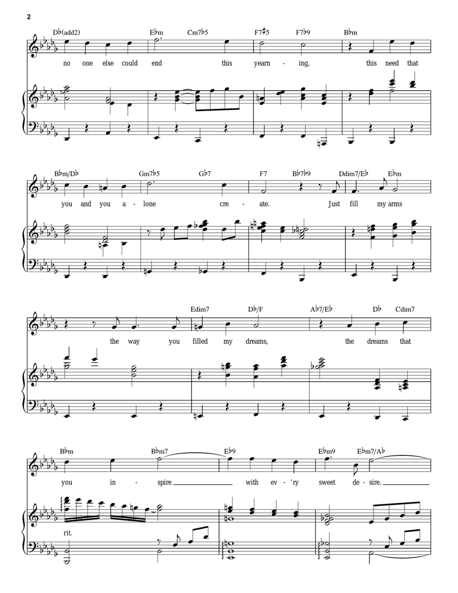 Be My Love Piano, Vocal scores gallery preview page 2