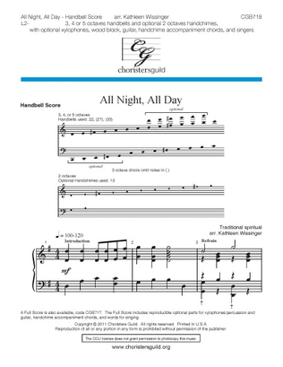 All Night, All Day - Handbell Score