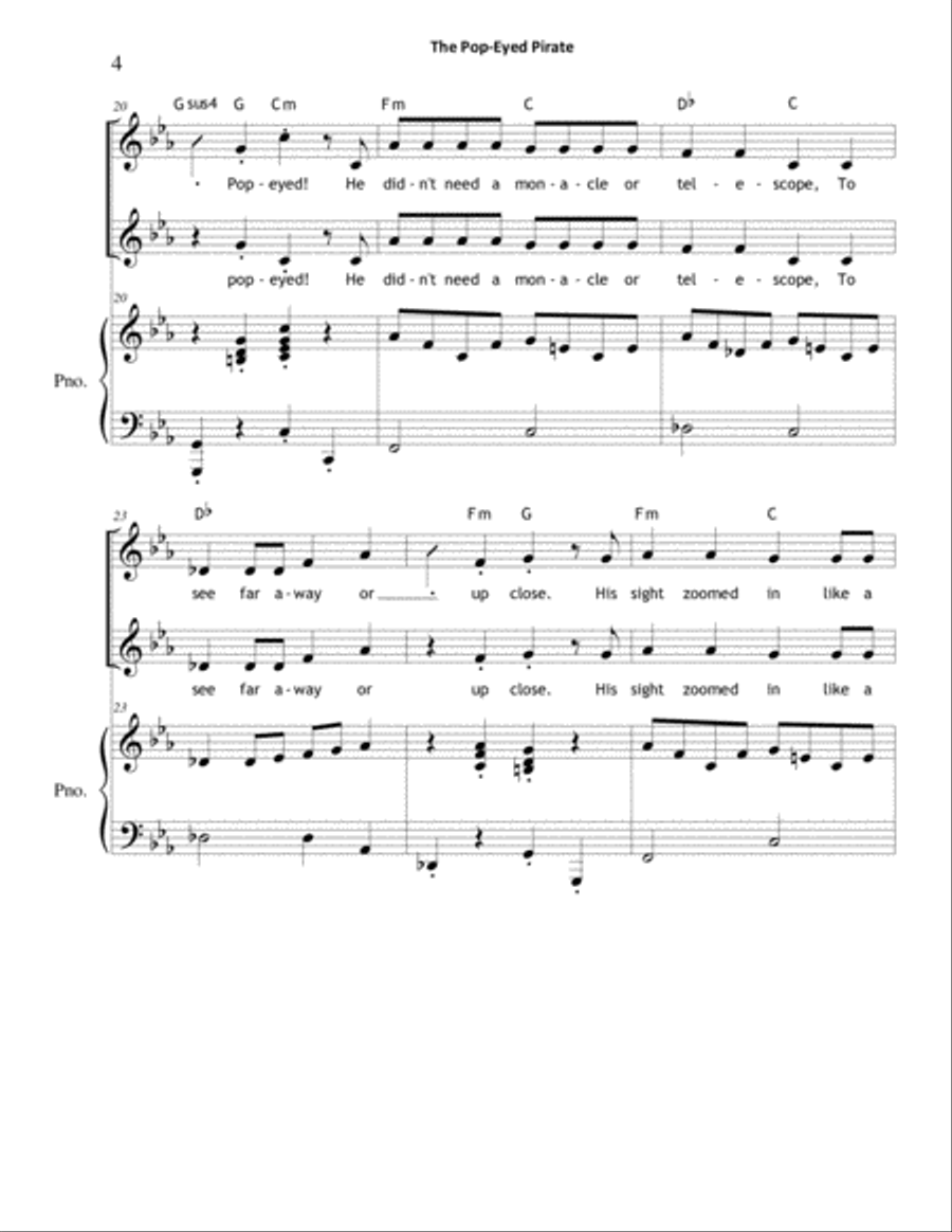 The Pop-Eyed Pirate The Pop-Eyed Pirate 2-Part scores gallery preview page 4