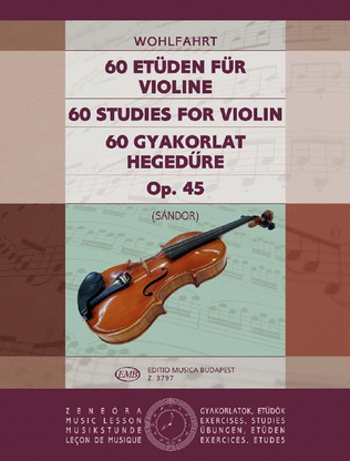 Book cover for 60 Etüden für Violine op. 45