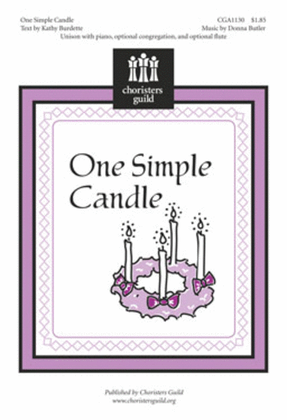 Book cover for One Simple Candle