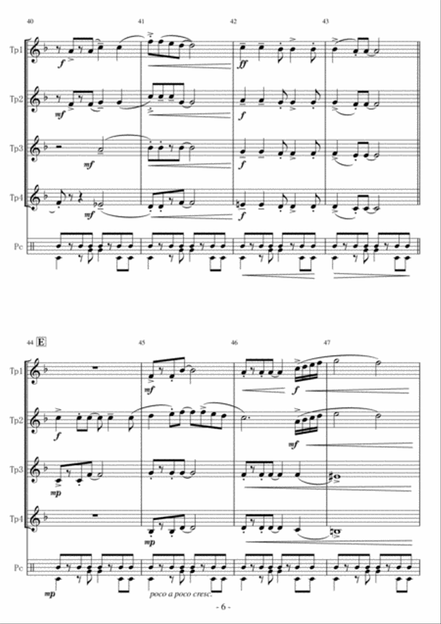 Jamaica Farewell Percussion Ensemble scores gallery preview page 6