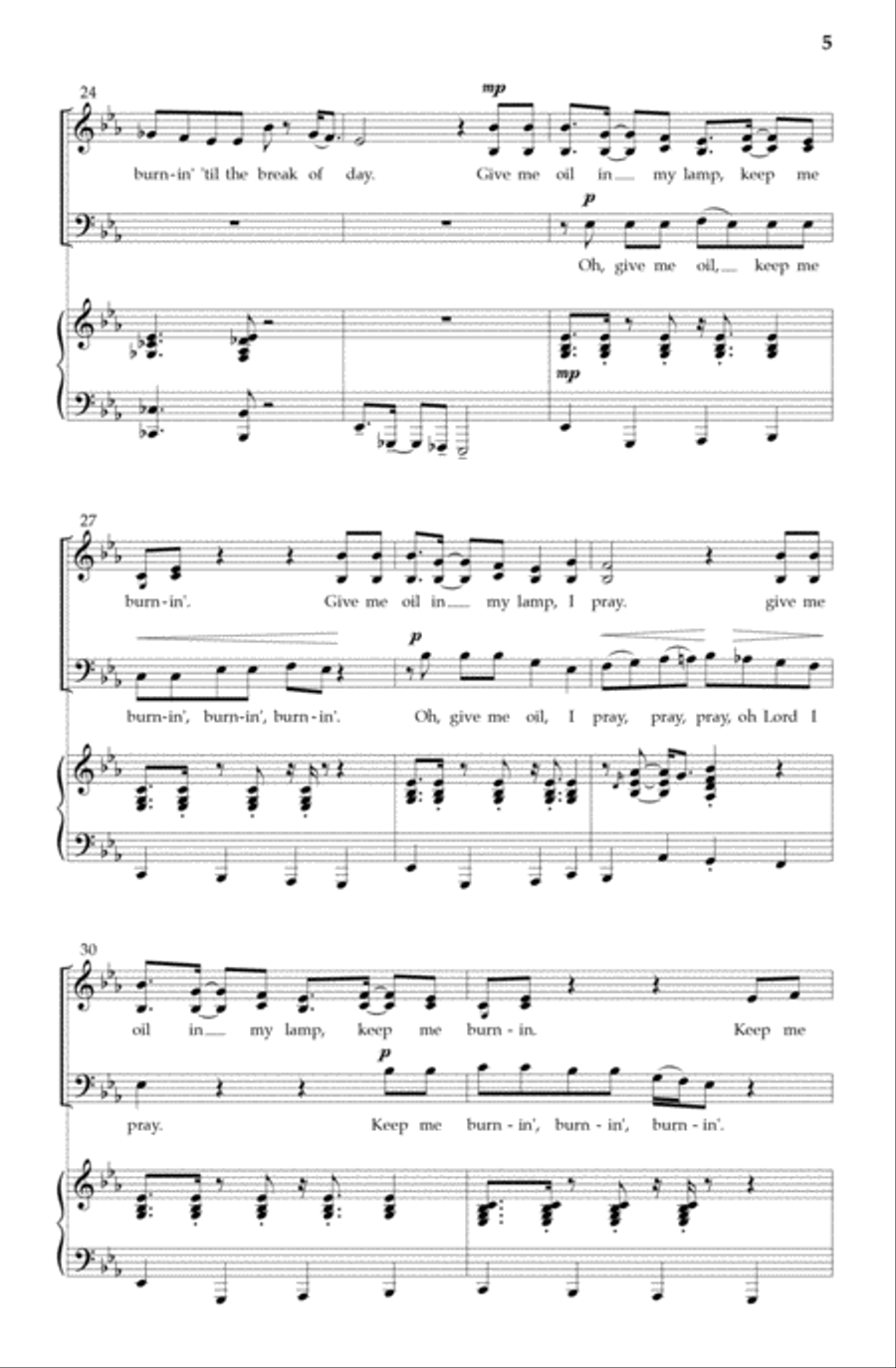 Give Me Oil in My Lamp 3-Part scores gallery preview page 4