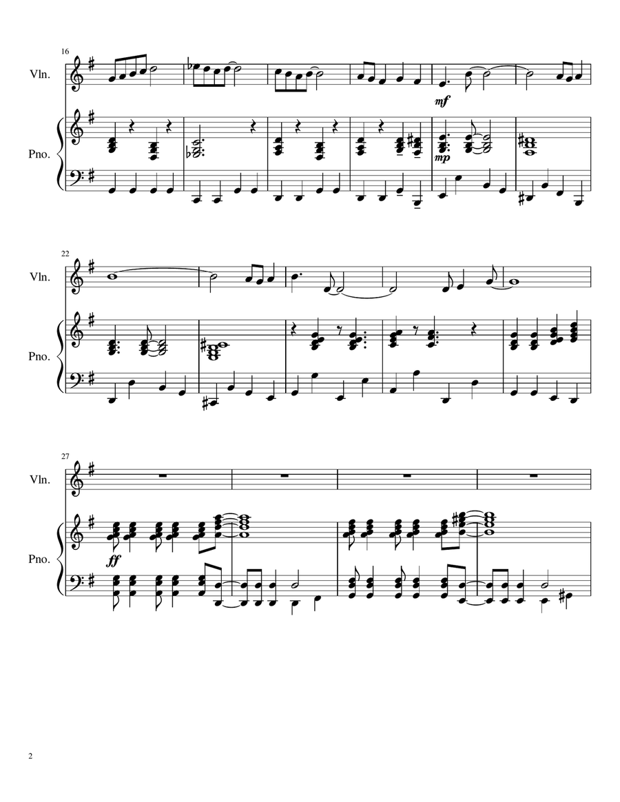 Blue Skies Violin Solo scores gallery preview page 2