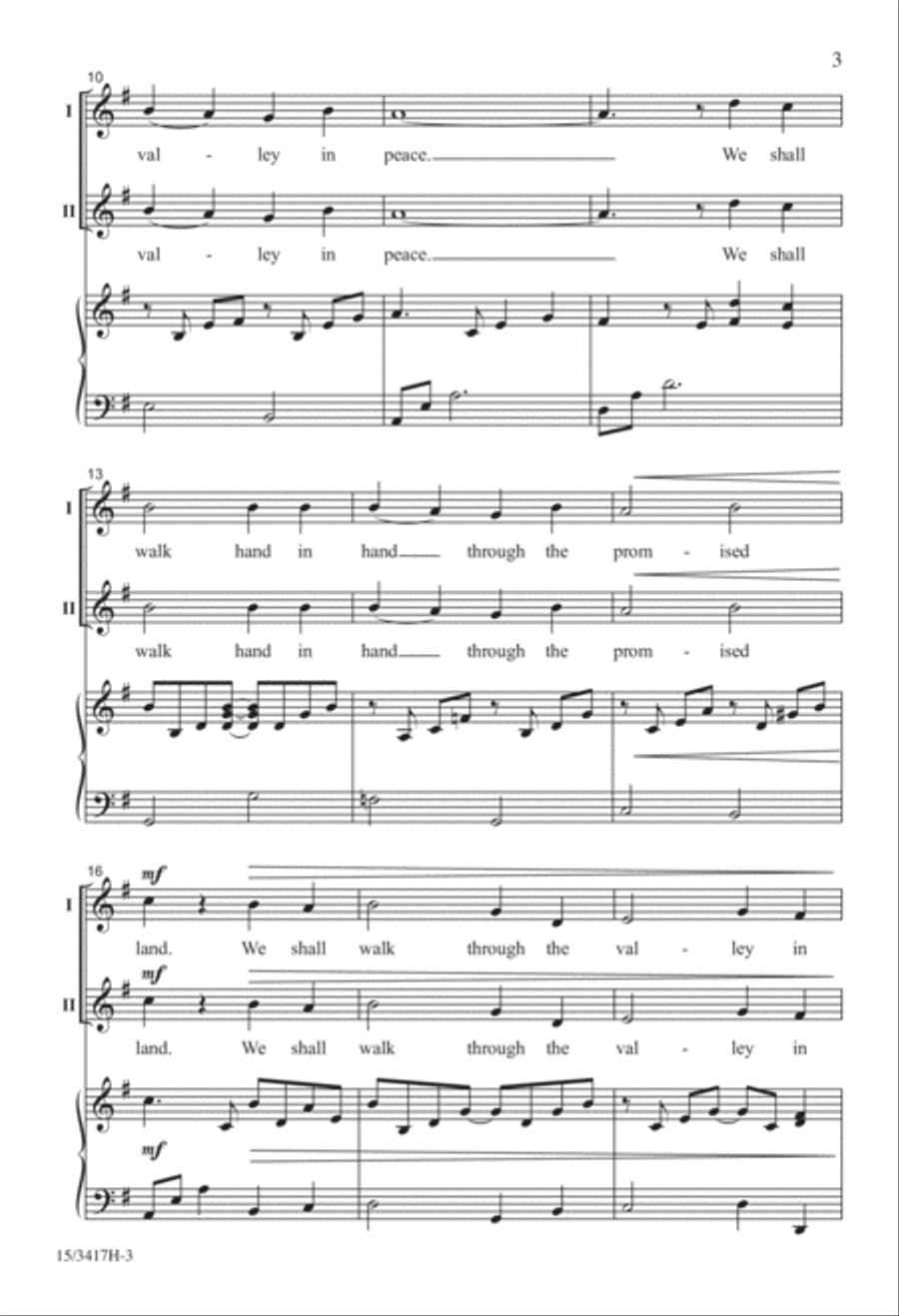 We Shall Walk Through the Valley in Peace 2-Part scores gallery preview page 3