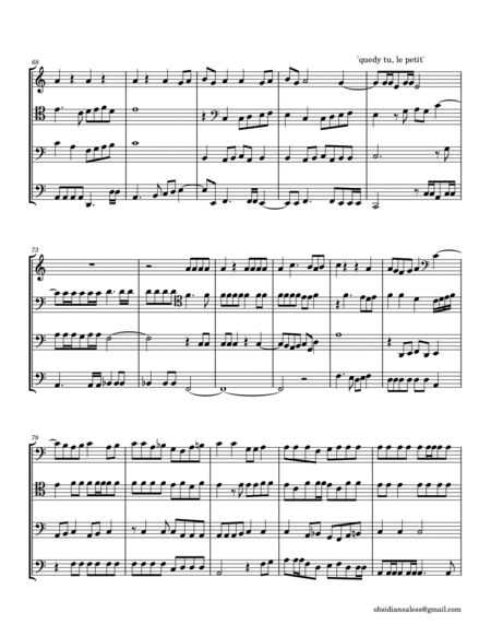 C. Janequin: Le Chant des Oiseaux for Cello Quartet image number null