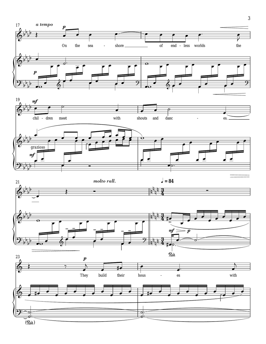 On The Seashore Of Endless Worlds Piano, Vocal scores gallery preview page 3