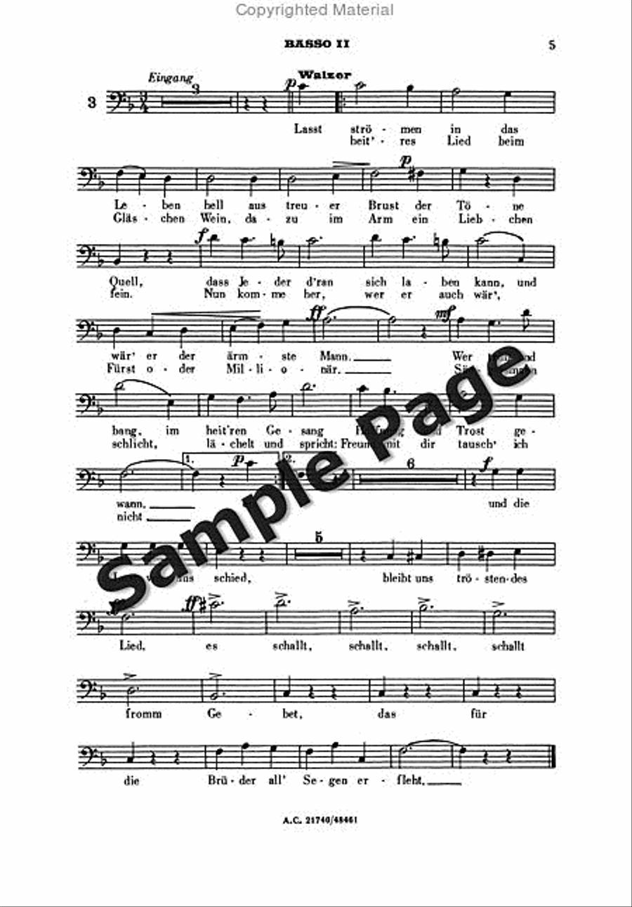 Strauss J Wein Weib+gsg Walzer Op333 TTBB scores gallery preview page 6