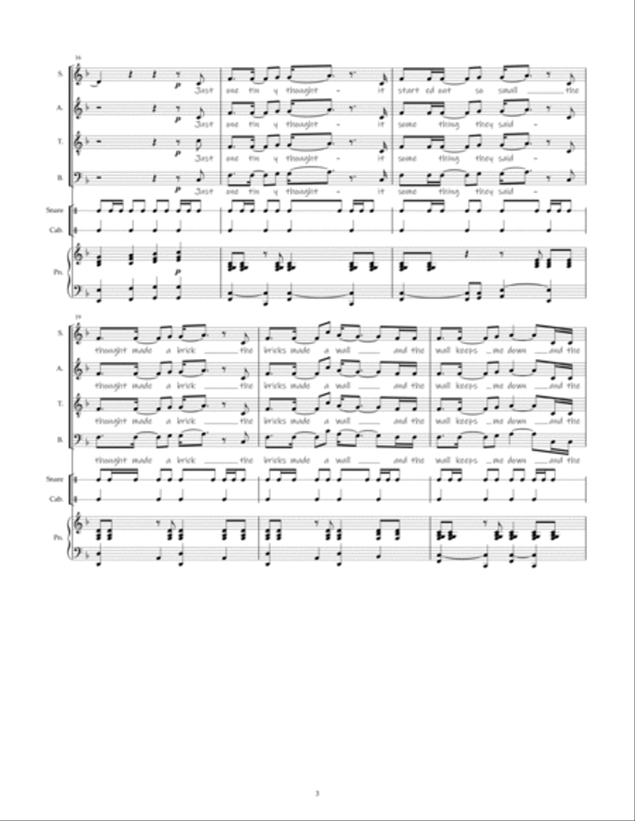 The Wall in my Head The Wall in my Head 4-Part scores gallery preview page 3