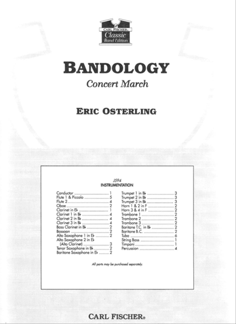 Bandology Concert Band scores gallery preview page 1