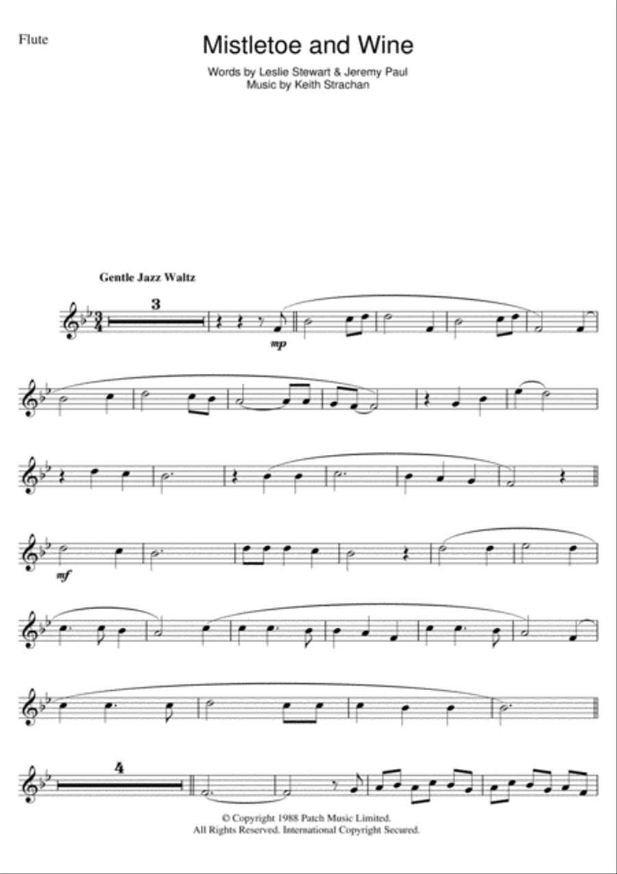 Mistletoe And Wine Mistletoe And Wine Flute Solo scores gallery preview page 1