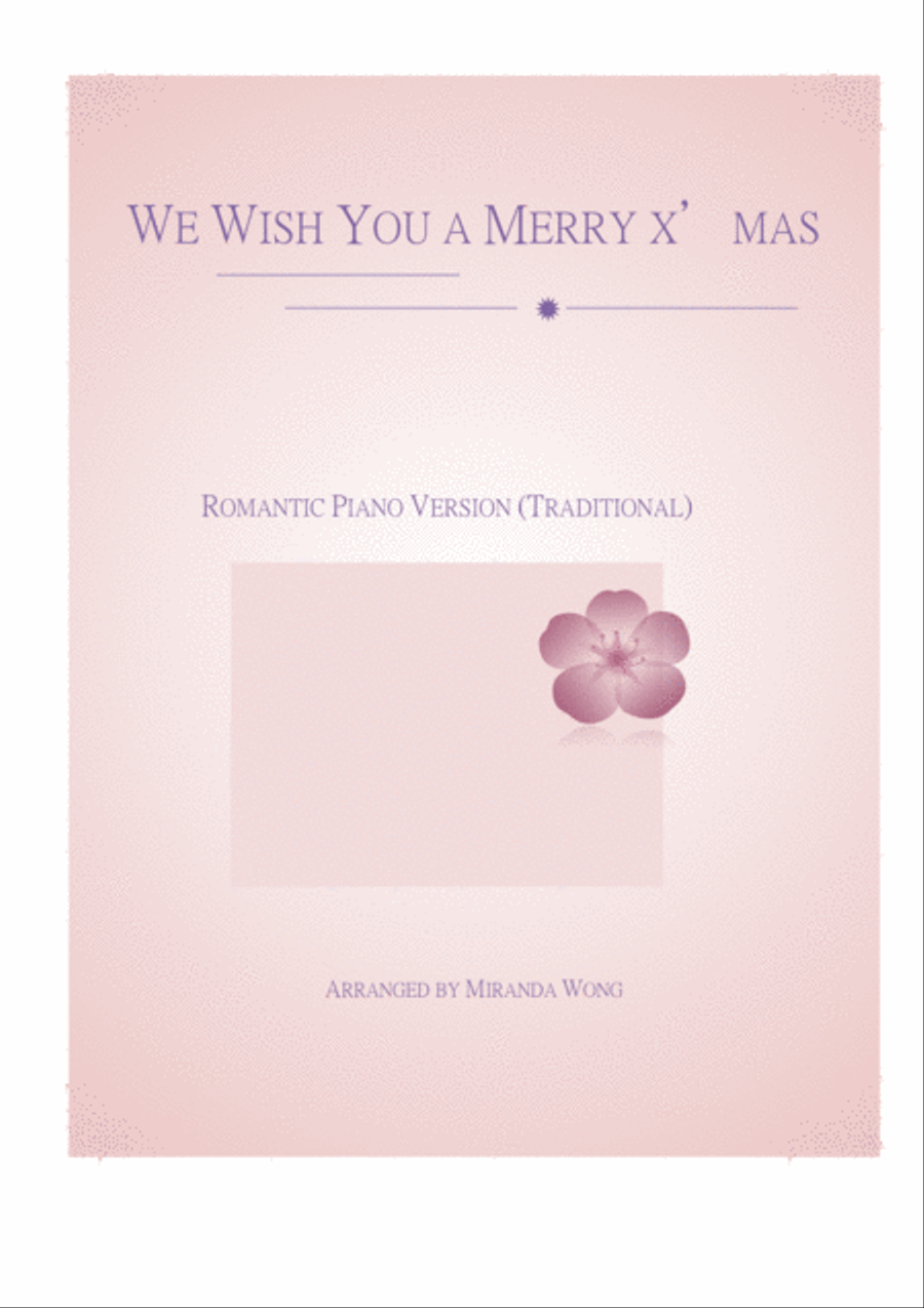 We Wish You a Merry Christmas - Romantic Christmas Piano Solo (With Chords) Piano Solo scores gallery preview page 1