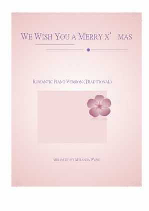 We Wish You a Merry Christmas - Romantic Christmas Piano Solo (With Chords)