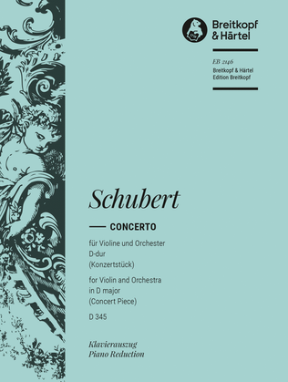 Book cover for Concerto in D major D 345