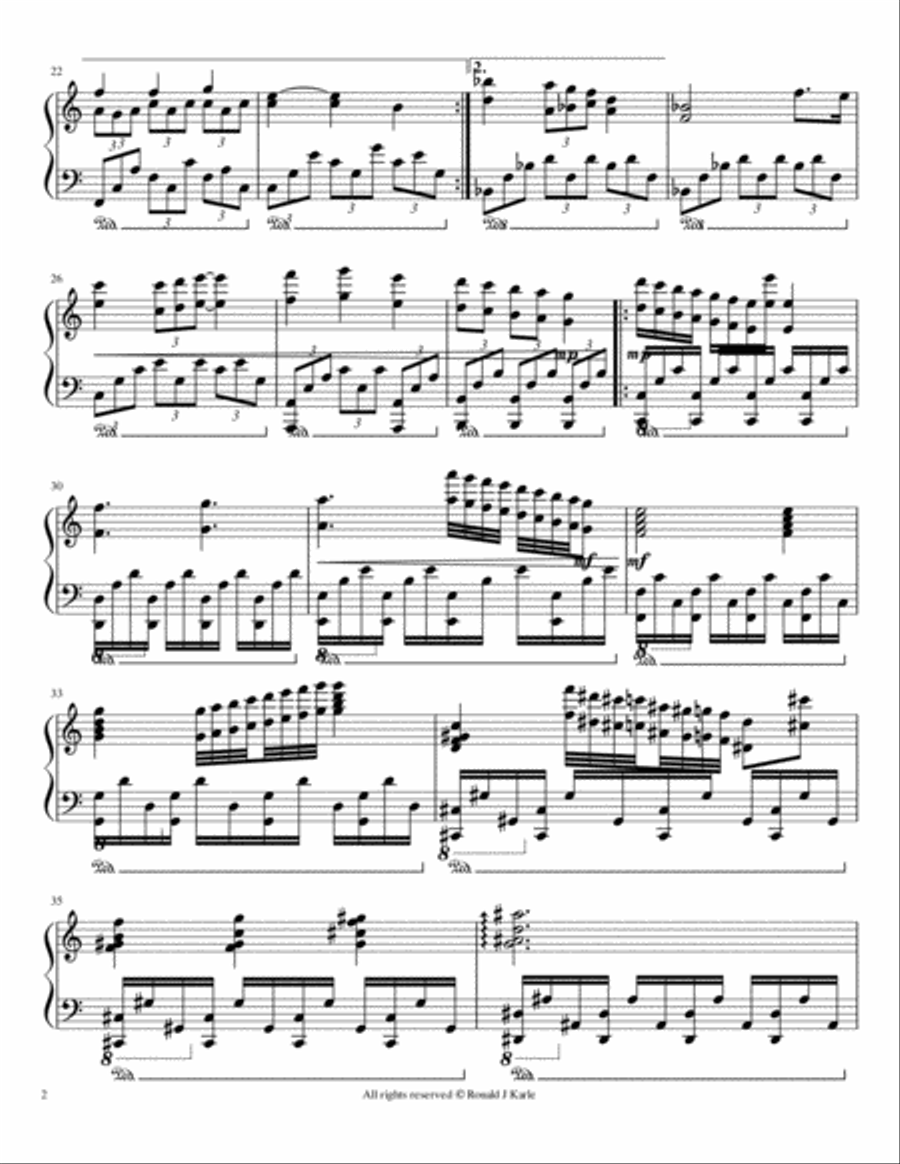 Nocturne #98 by: Ronald J. Karle Piano Method scores gallery preview page 3