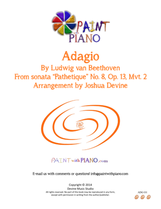 Book cover for Adagio from sonata "Pathetique" (easy piano)