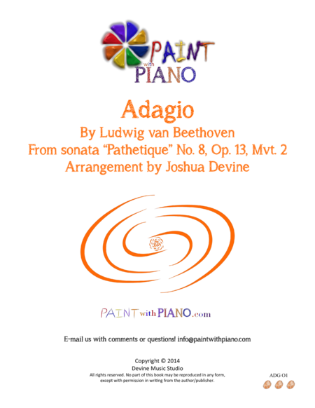 Adagio from sonata "Pathetique" (easy piano) image number null