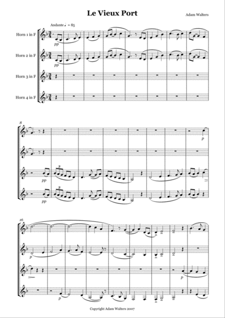 Le Vieux Port Le Vieux Port Brass Ensemble scores gallery preview page 2