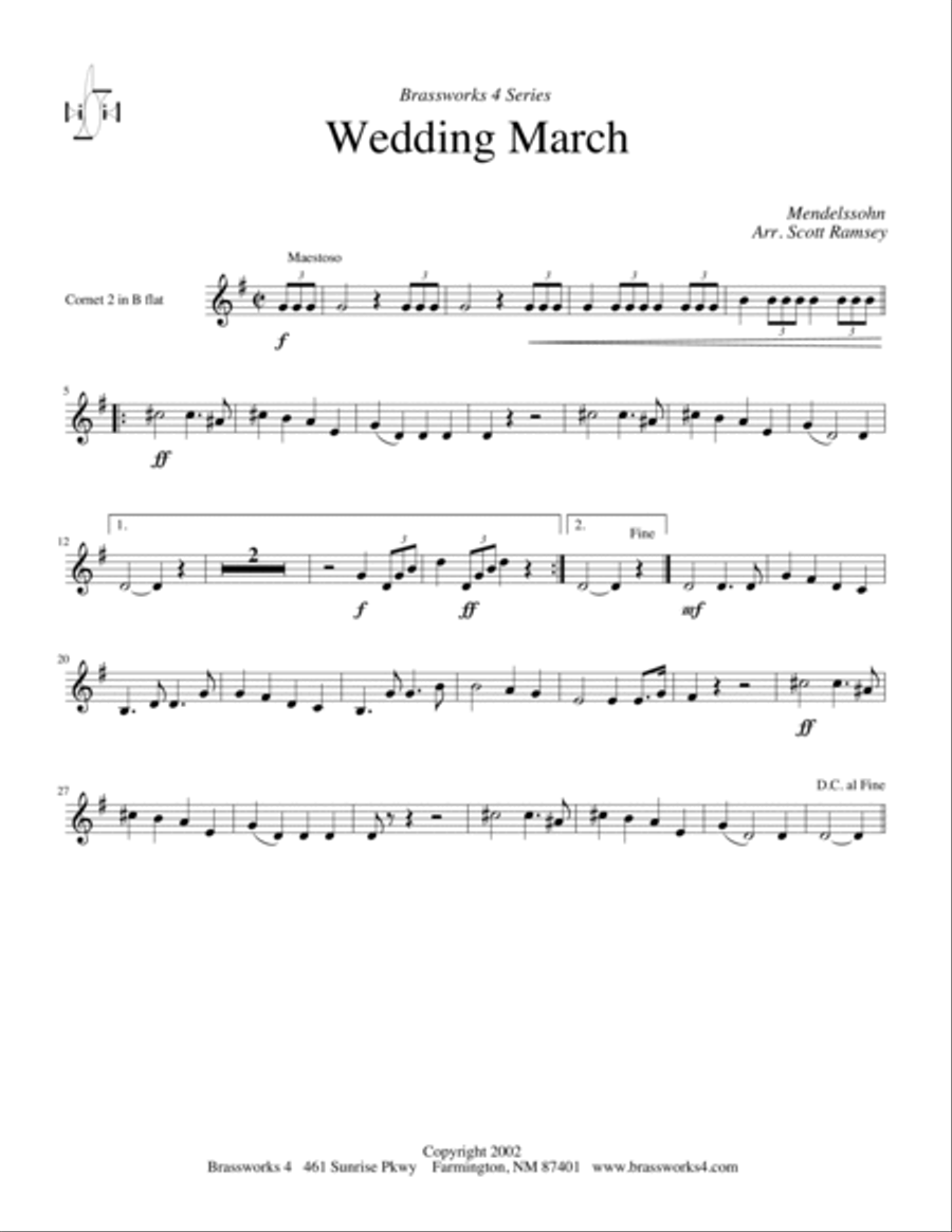Wedding March Wedding March Brass Quartet scores gallery preview page 4