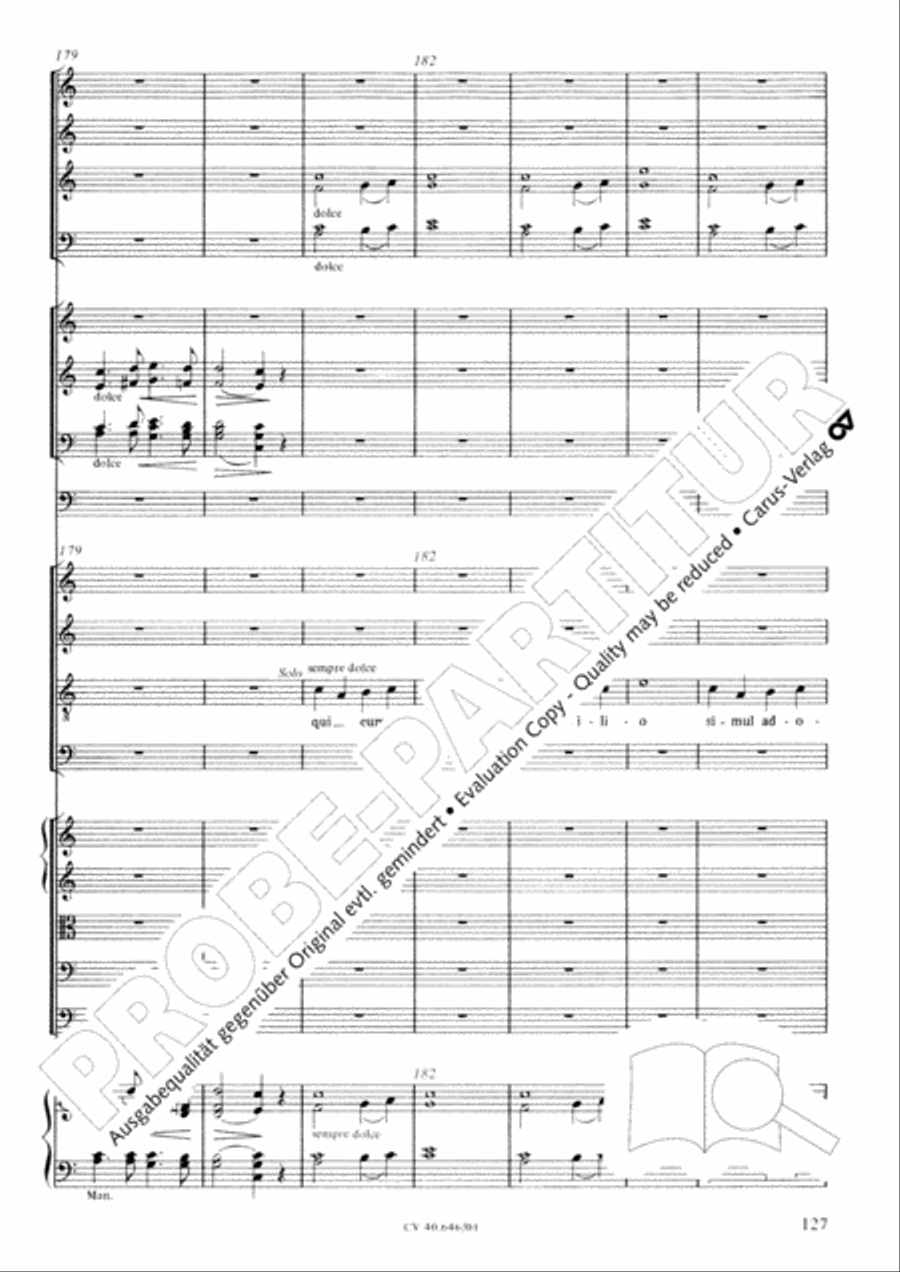 Mass in A Major (2 versions) STB scores gallery preview page 138