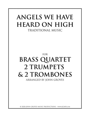 Book cover for Angels We Have Heard On High - 2 Trumpet & 2 Trombone (Brass Quartet)