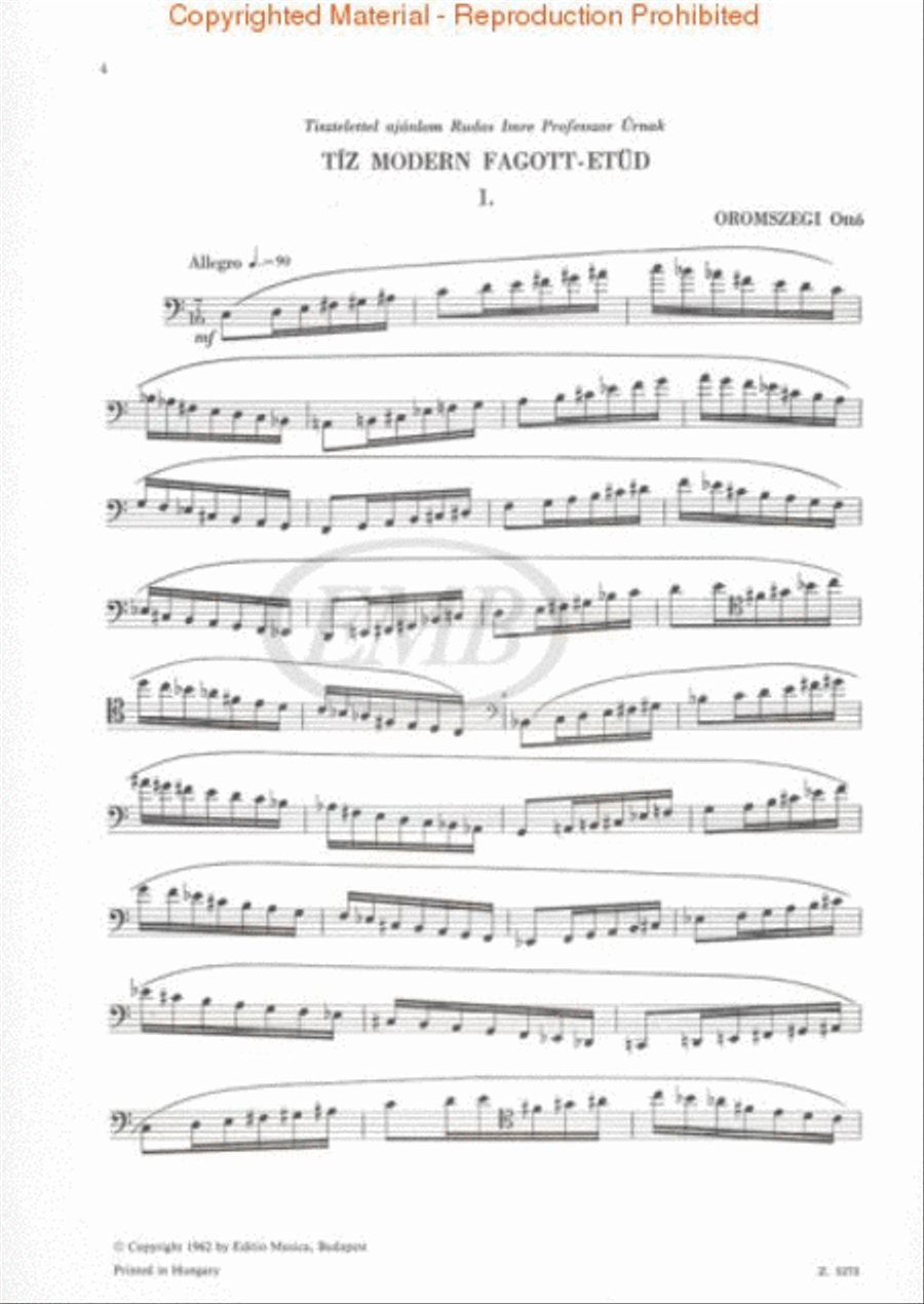 10 Modern Etudes-bsn Bassoon Solo scores gallery preview page 3