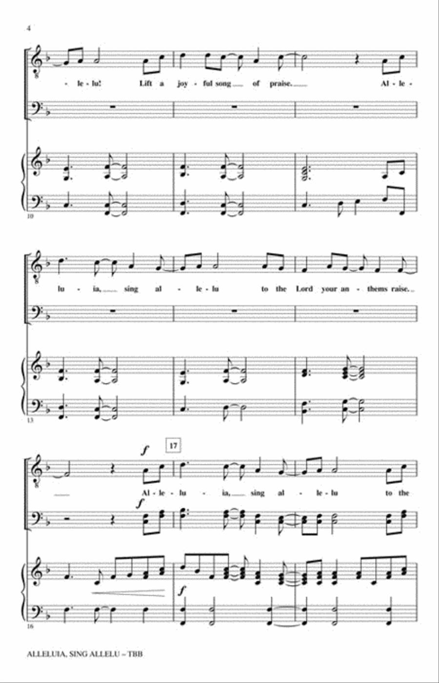 Alleluia, Sing Allelu 3-Part scores gallery preview page 3
