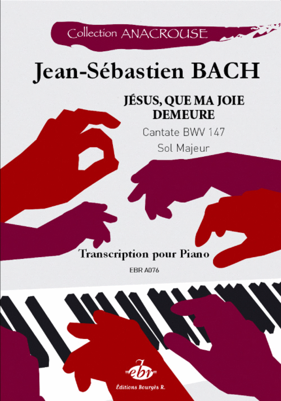 Jésus, que ma joie demeure Cantate BWV 147 (Collection Anacrouse) Piano Solo scores gallery preview page 1