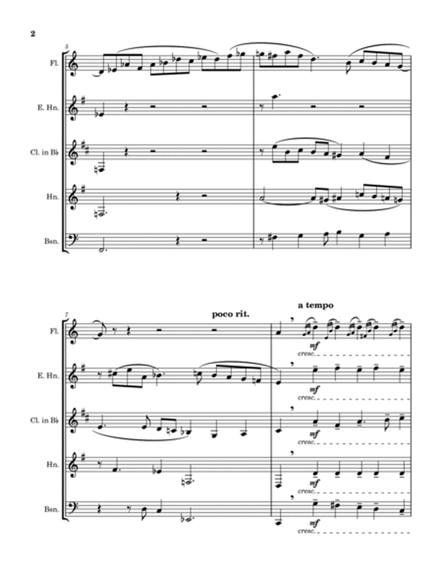 Introduction and Dance from Piano Music I (arranged for woodwind quintet) image number null