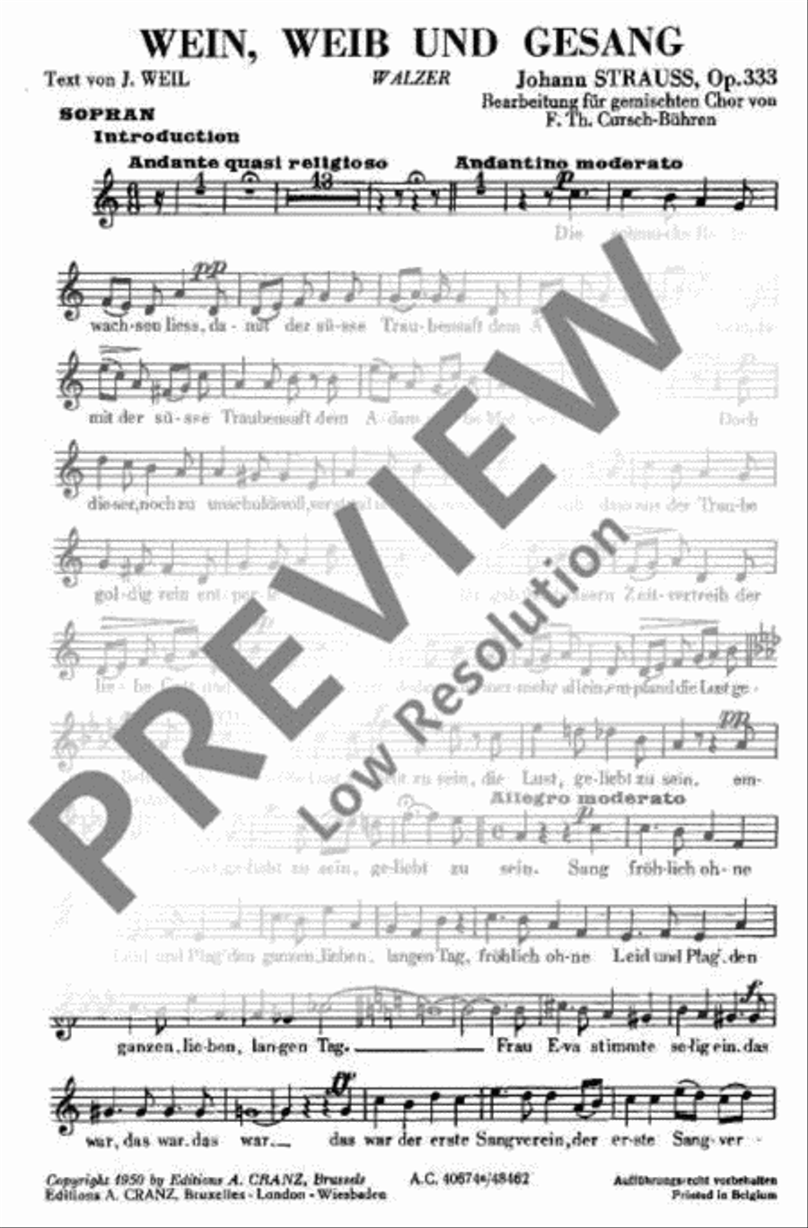 Wein, Weib und Gesang 4-Part scores gallery preview page 2